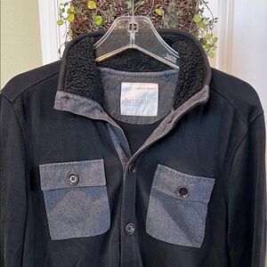 BANANA REPUBLIC, Men's Black and Gray Shirt Jacket, Sz MED